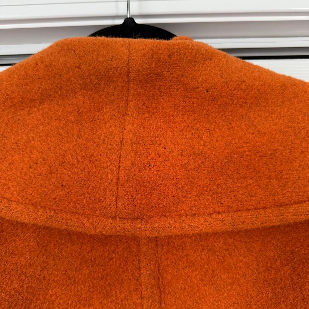 MAXMARA Burnt Orange Oversized Shawl Collar Wool Blend Cocoon Coat- DAMAGED - Picture 15 of 16